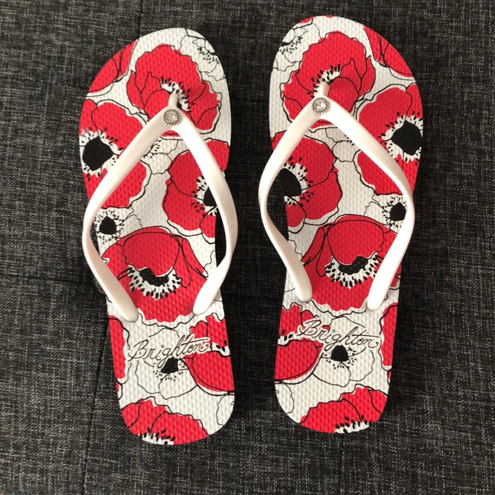 Brighton Poppy Flip Flops